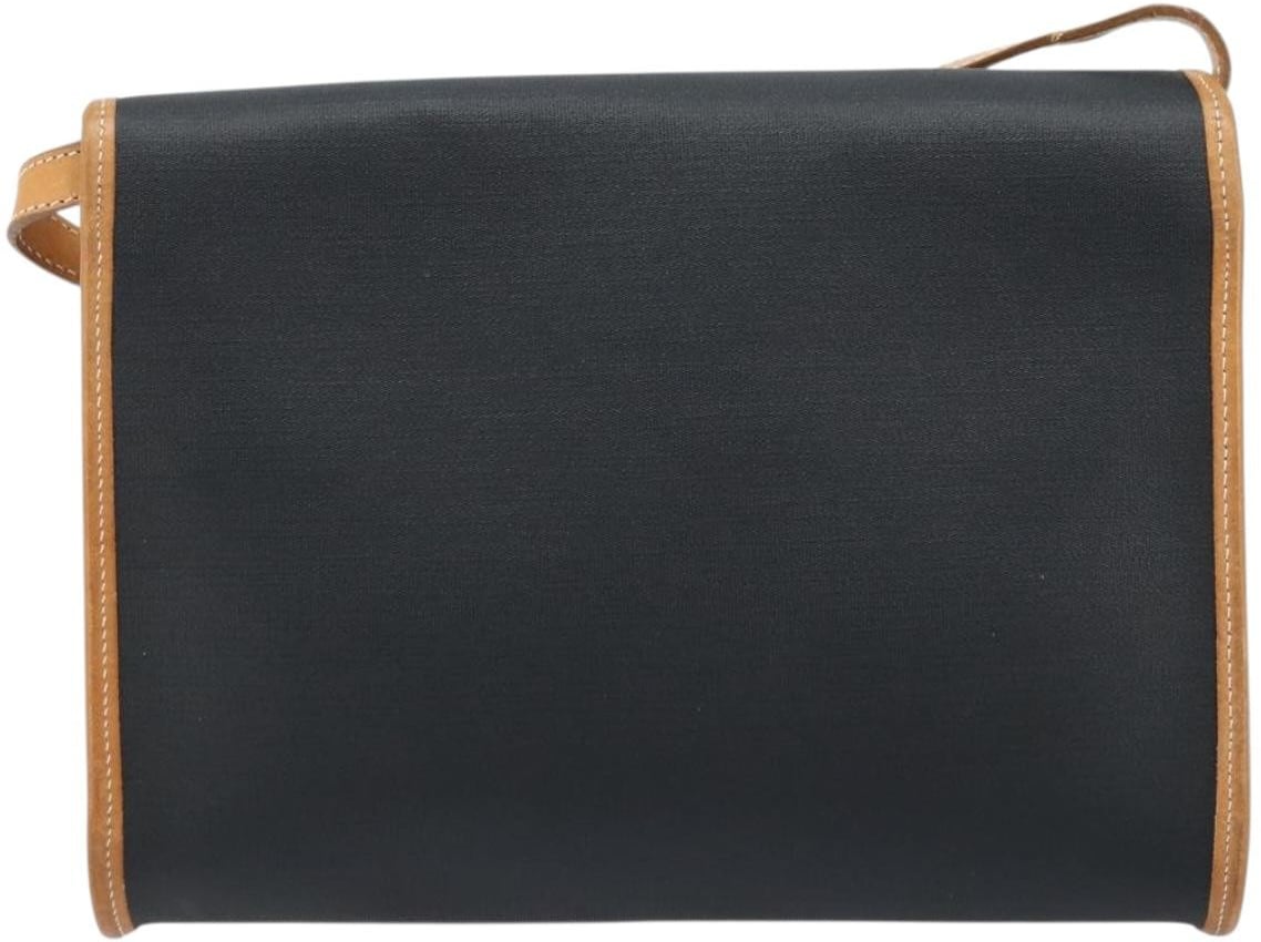 Dior Christian Dior CD Shoulder bag Canvas and Leather Zwart