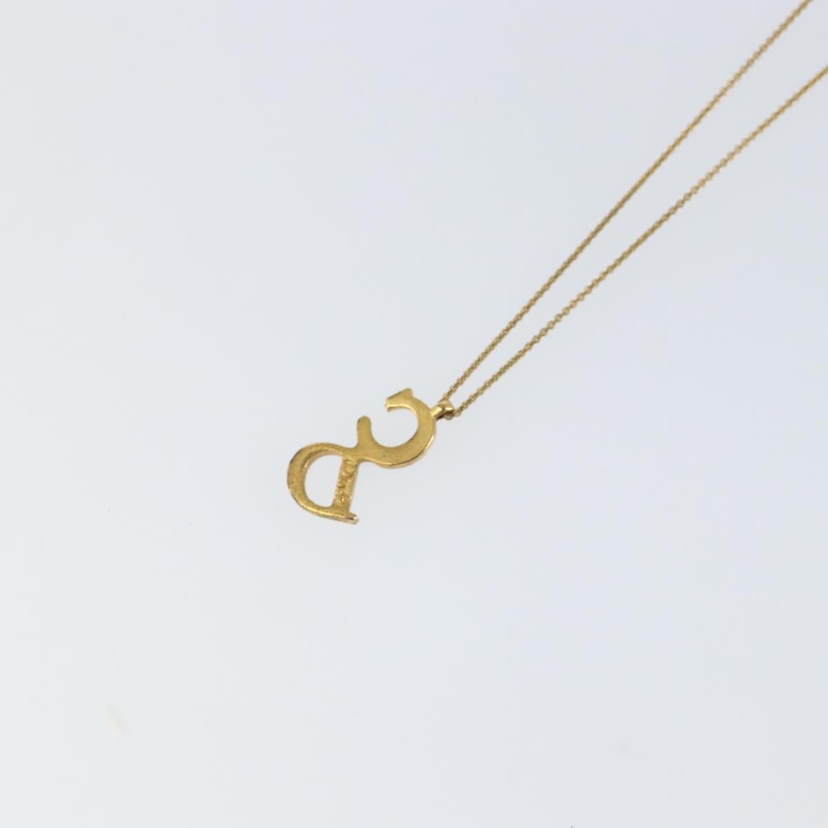 Dior Christian Dior CD Pendant Necklace Metal Goud
