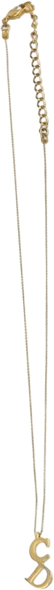 Dior Christian Dior CD Pendant Necklace Metal Goud