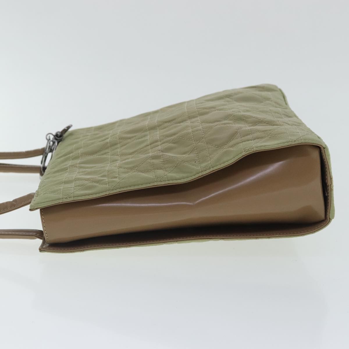 Dior Christian Dior Vintage Tote Cannage Quilt Nylon Medium Beige