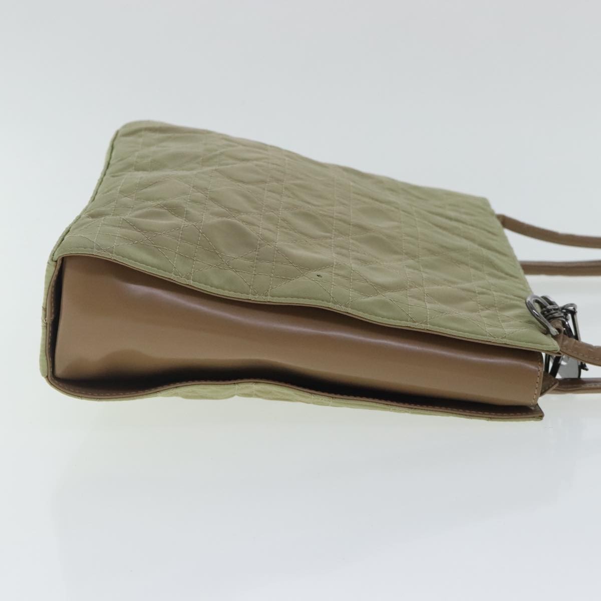 Dior Christian Dior Vintage Tote Cannage Quilt Nylon Medium Beige