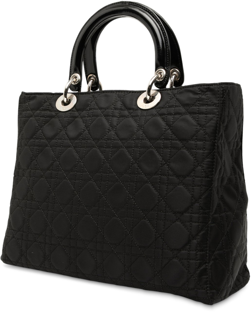 Dior Large Nylon Cannage Lady Dior Zwart