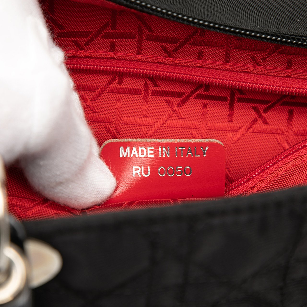 Dior Large Nylon Cannage Lady Dior Zwart