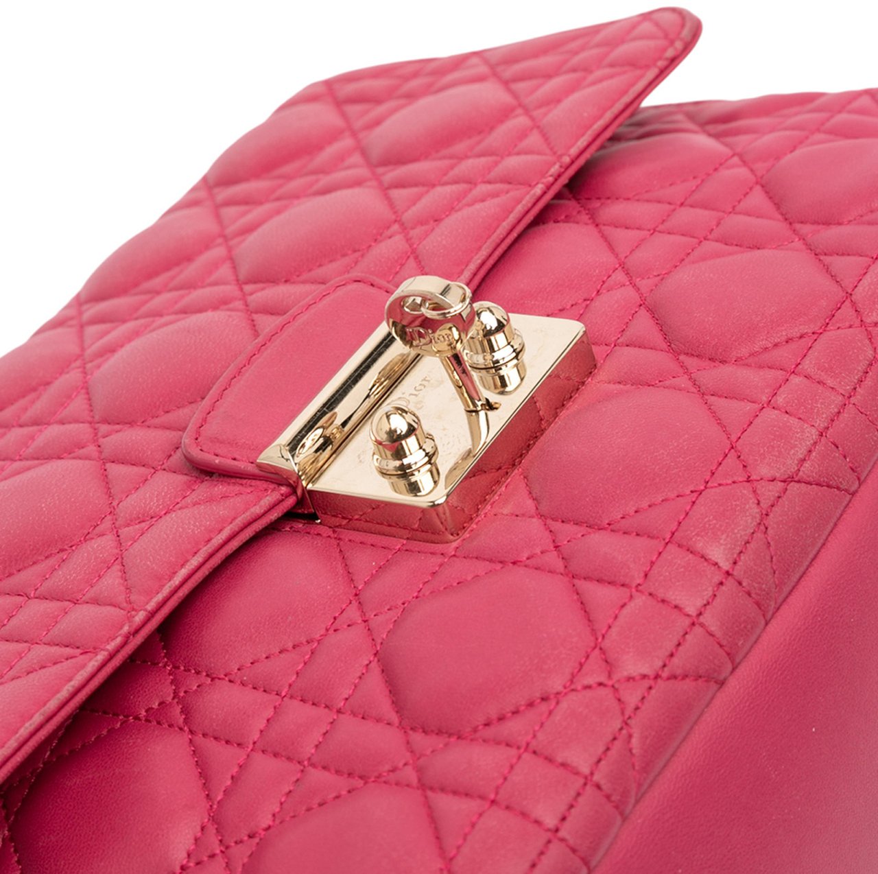 Dior Large Lambskin Cannage Miss Dior Flap Roze