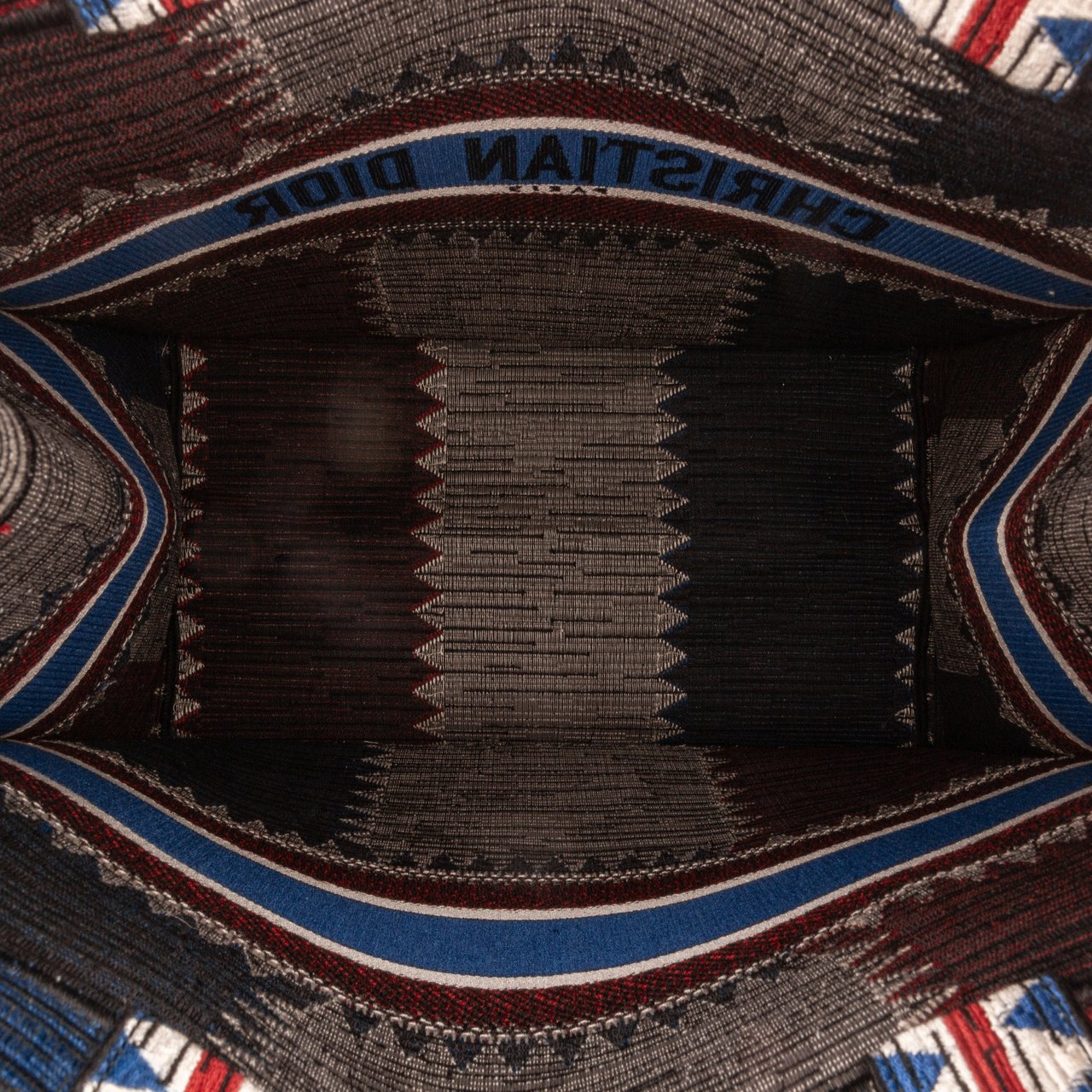 Dior Large French Flag Book Tote Blauw