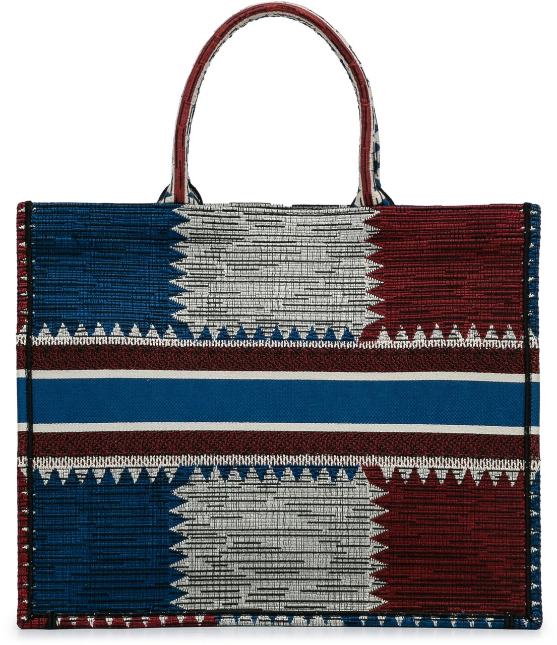 Dior Large French Flag Book Tote Blauw