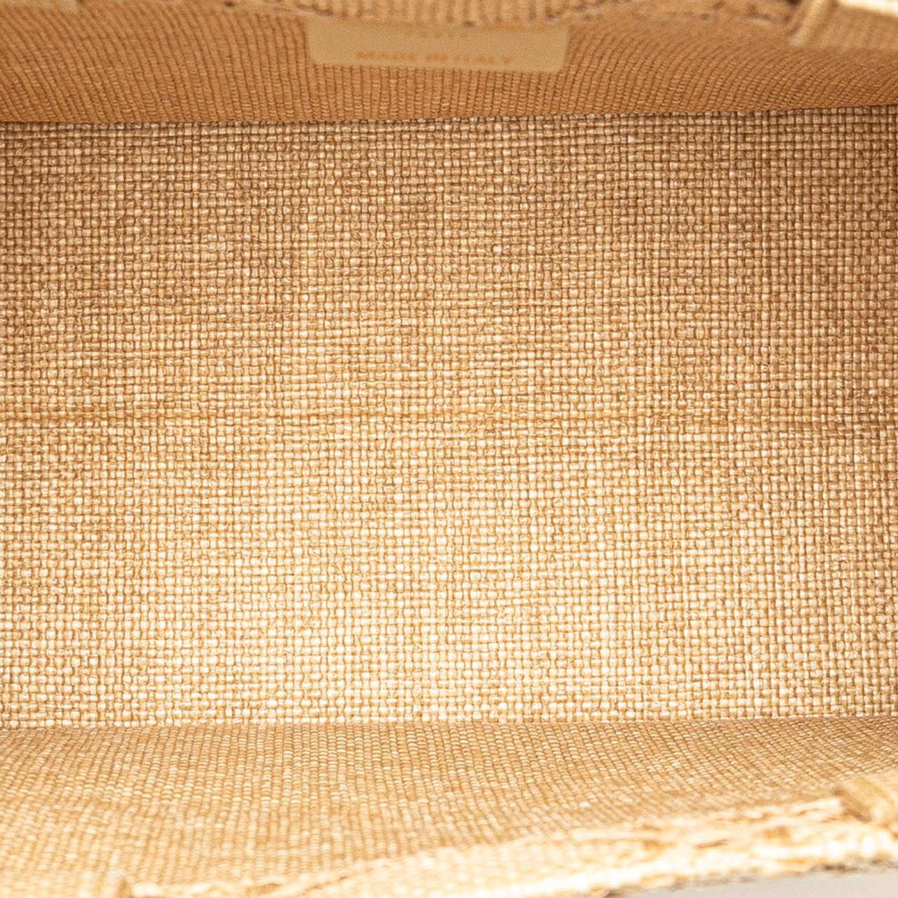 Dior Small Raffia Cannage Book Tote Bruin