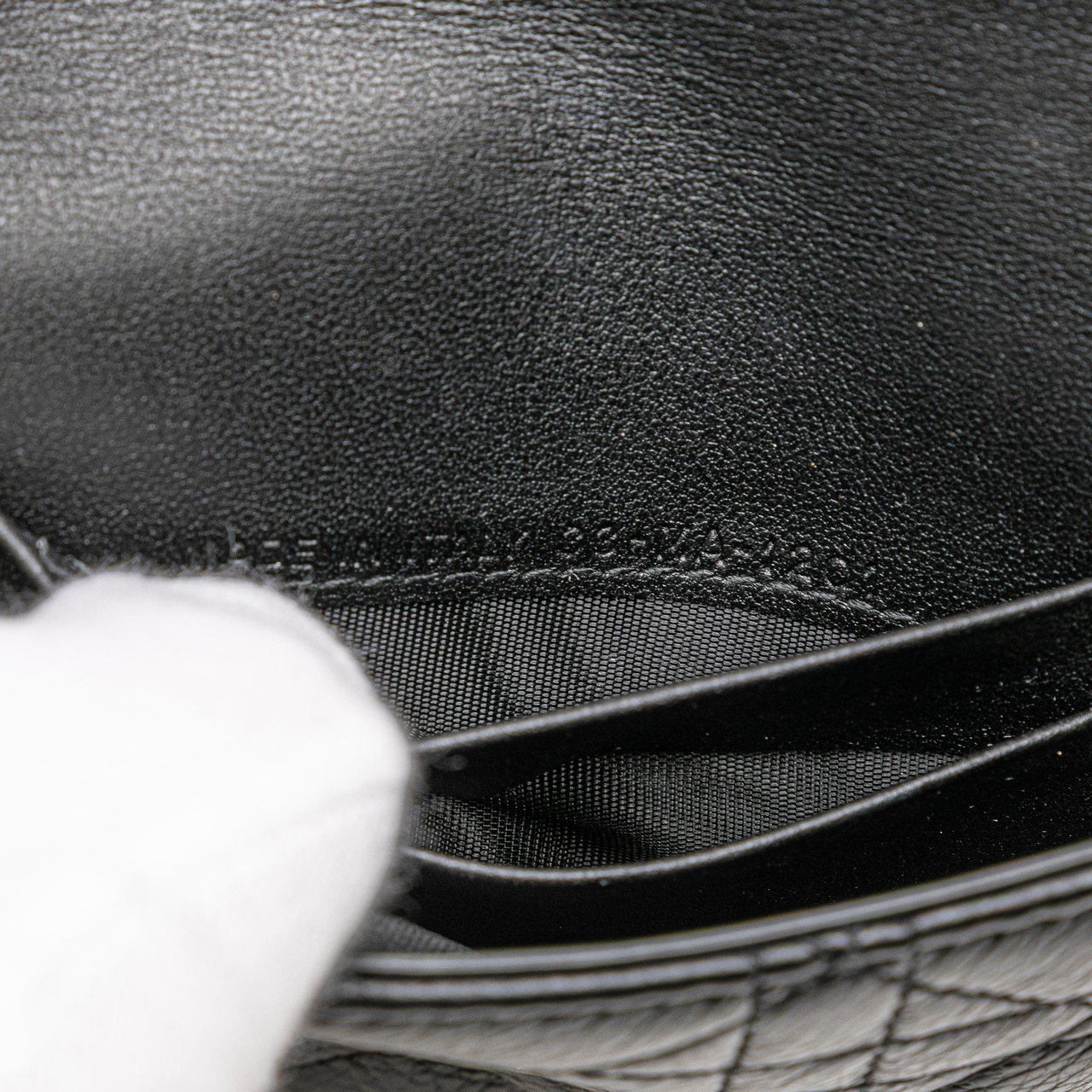 Dior Calfskin Cannage Caro Chain Belt Bag Zwart