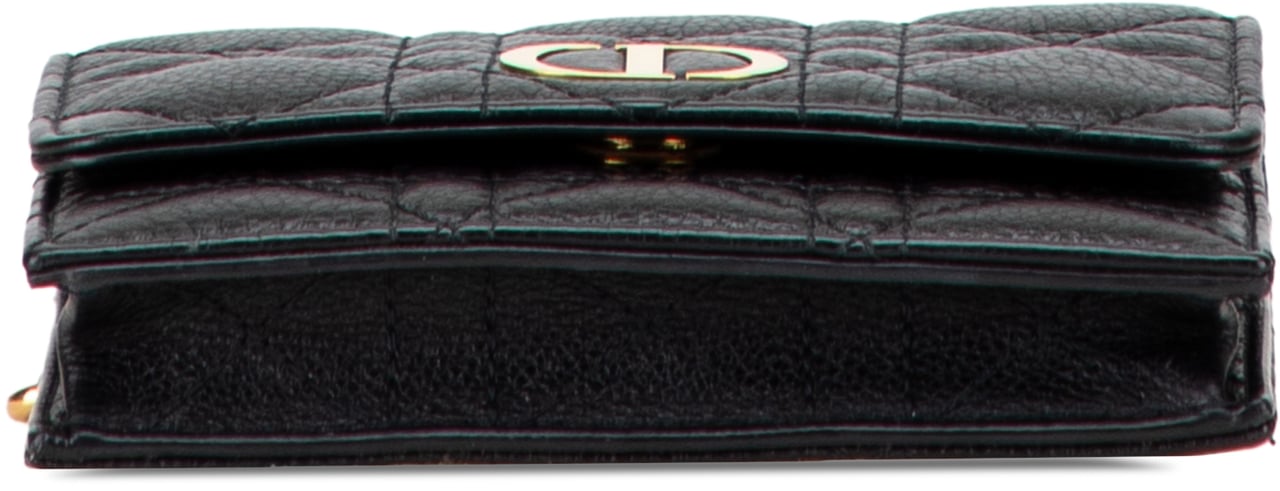 Dior Calfskin Cannage Caro Chain Belt Bag Zwart