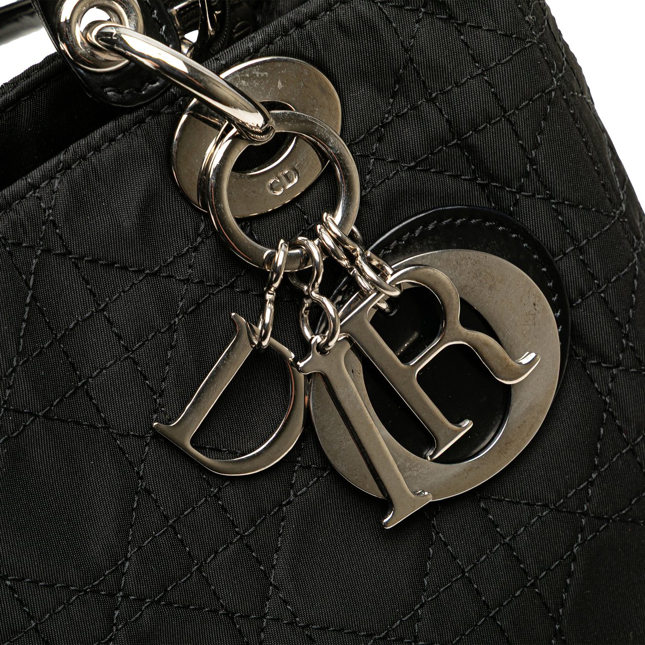 Dior Medium Nylon Cannage Lady Dior Zwart