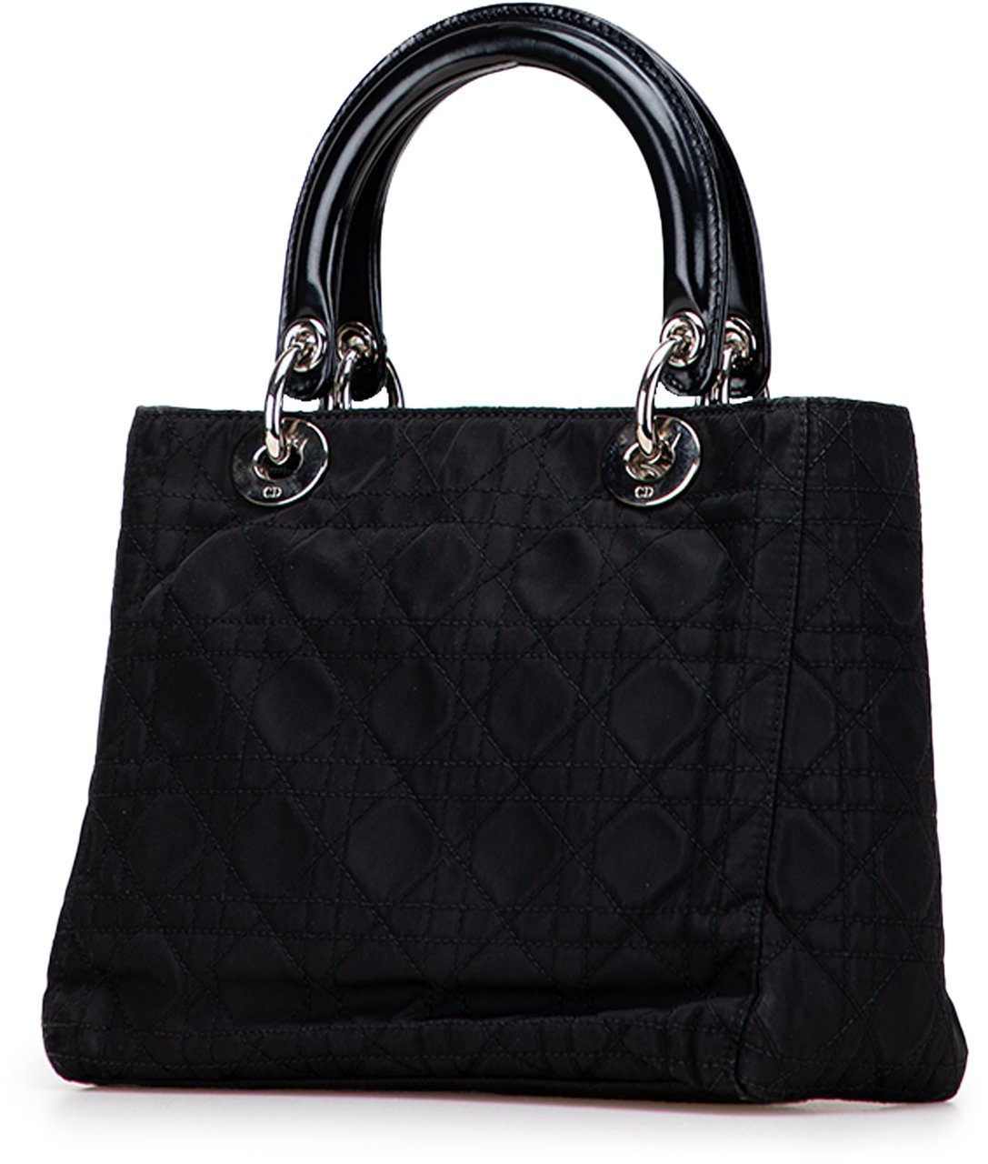 Dior Medium Nylon Cannage Lady Dior Zwart