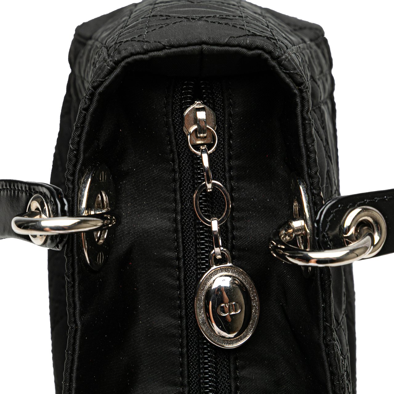Dior Medium Nylon Cannage Lady Dior Zwart
