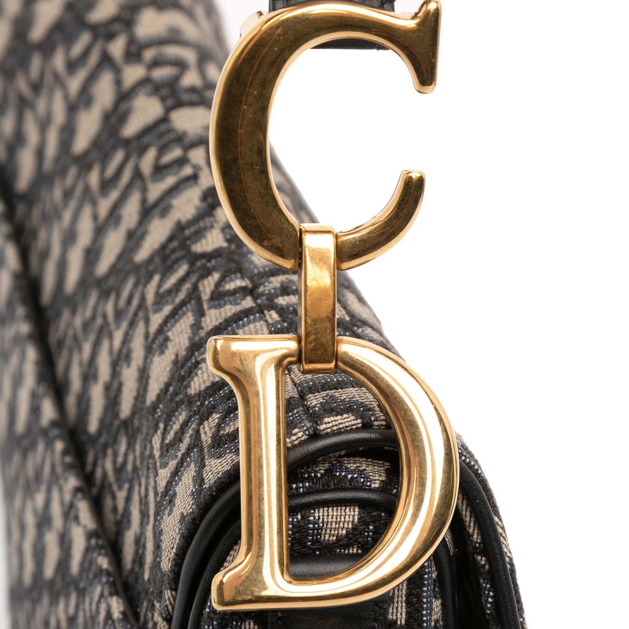 Dior Oblique Canvas Saddle Bag Blauw