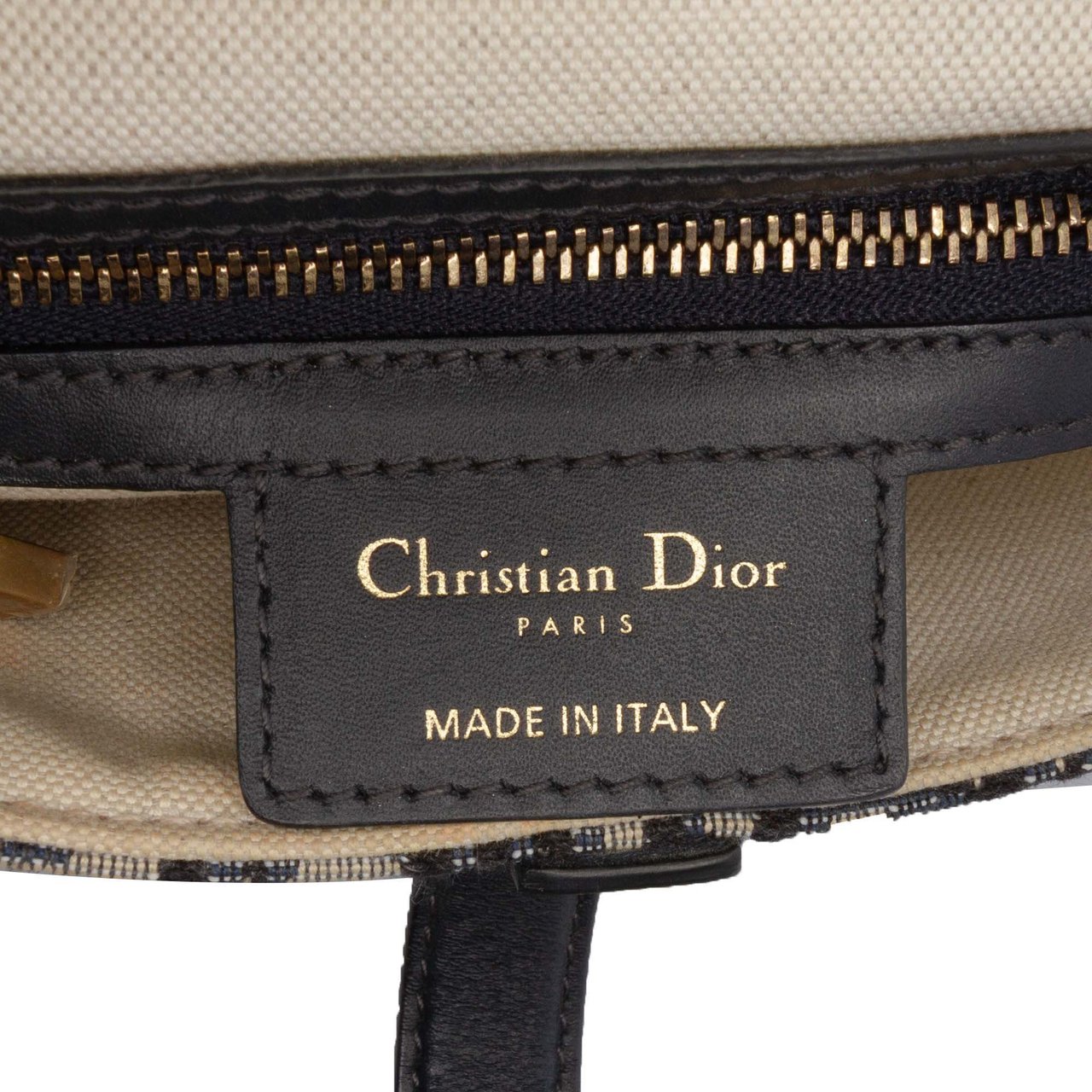 Dior Oblique Canvas Saddle Bag Blauw