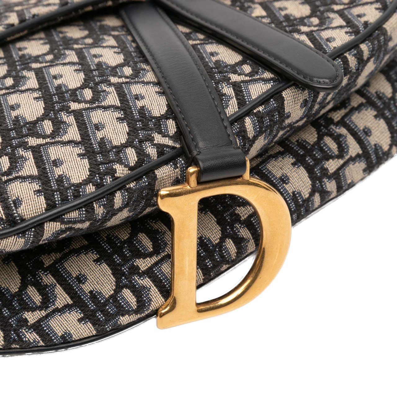 Dior Oblique Canvas Saddle Bag Blauw
