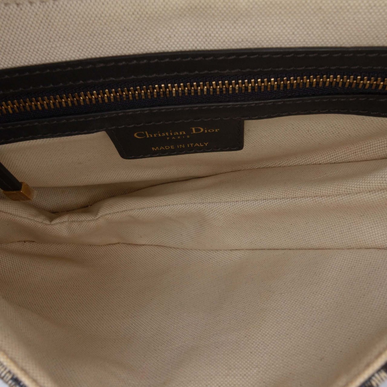 Dior Oblique Canvas Saddle Bag Blauw