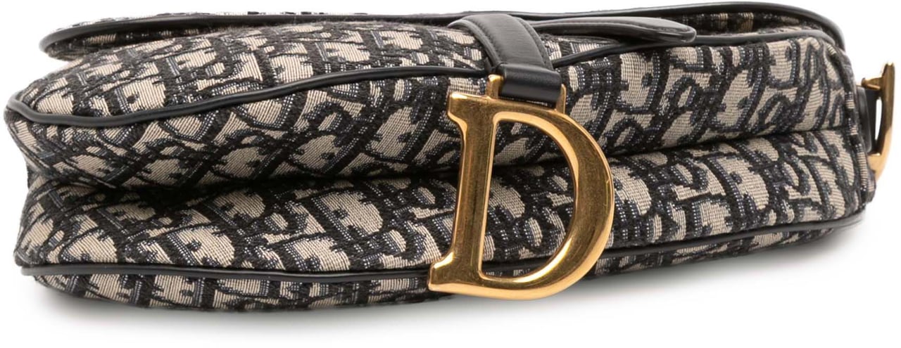 Dior Oblique Canvas Saddle Bag Blauw