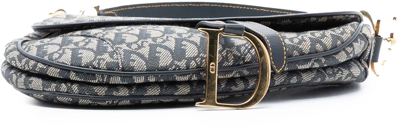 Dior Diorissimo Canvas Saddle Bag Blauw