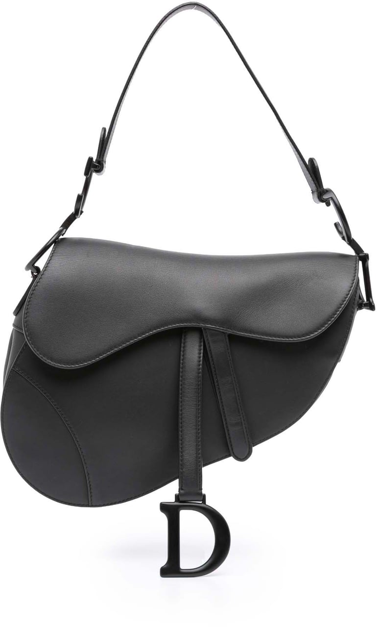 Dior Ultra Matte Calfskin Saddle Bag Zwart