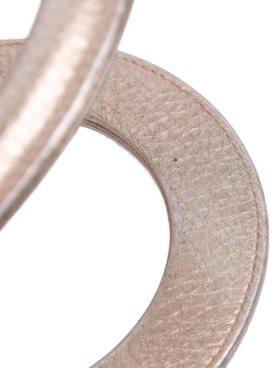 Dior Small Metallic Grained Calfskin Cannage Supple Lady Dior Goud