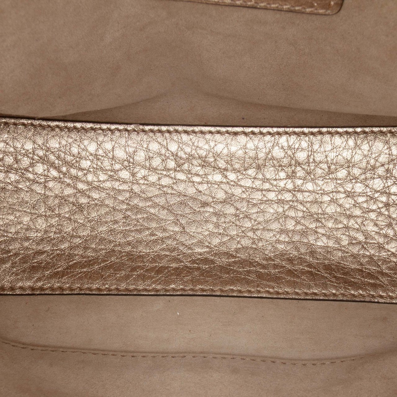 Dior Small Metallic Grained Calfskin Cannage Supple Lady Dior Goud