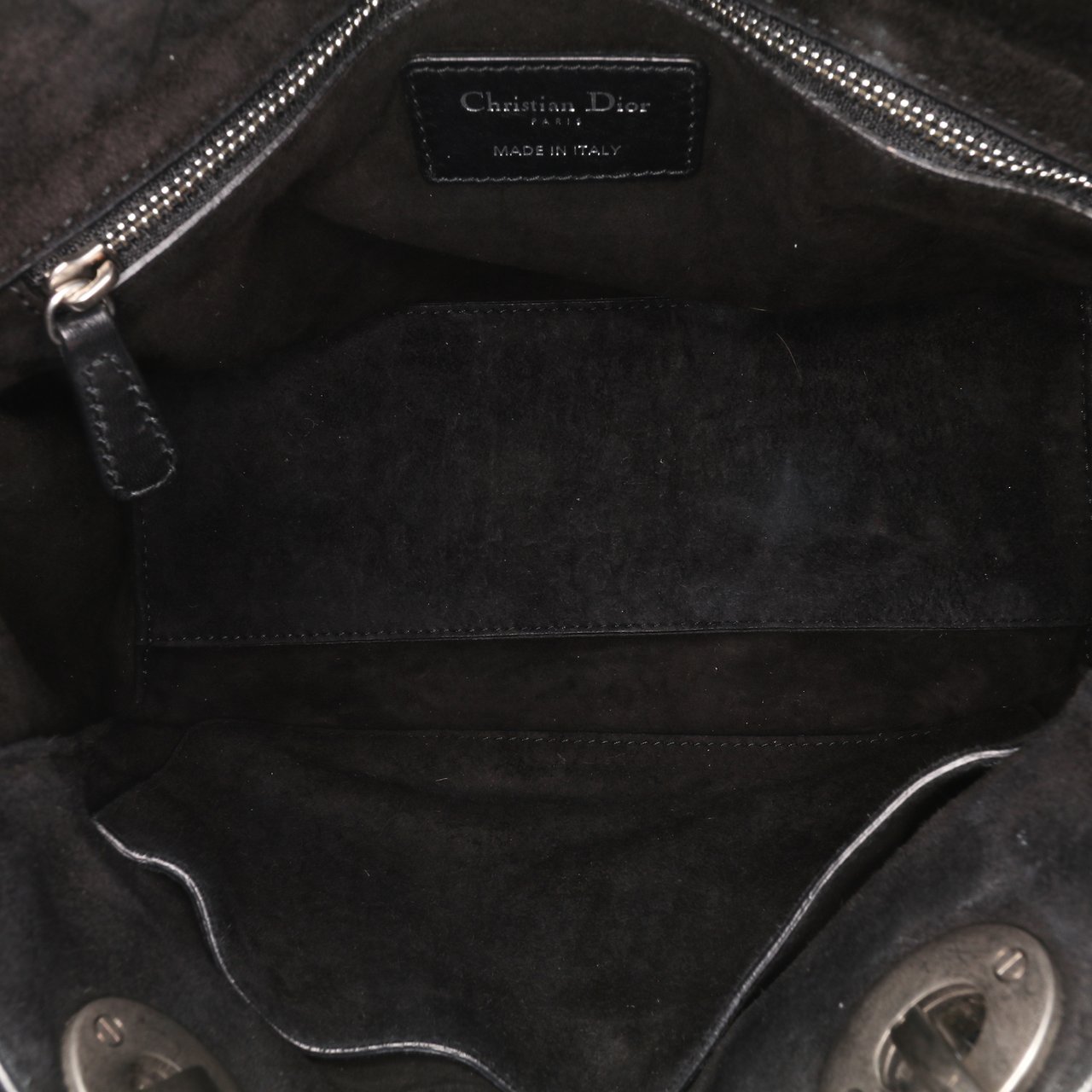 Dior Medium Calfskin Checkered Lady Dior Zwart
