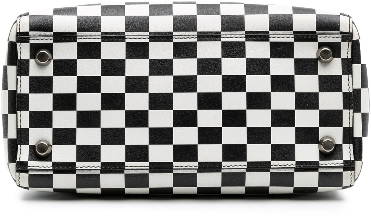 Dior Medium Calfskin Checkered Lady Dior Zwart