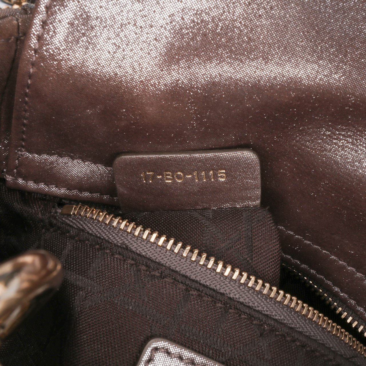 Dior Mini Iridescent Lambskin Cannage Lady Dior Bruin