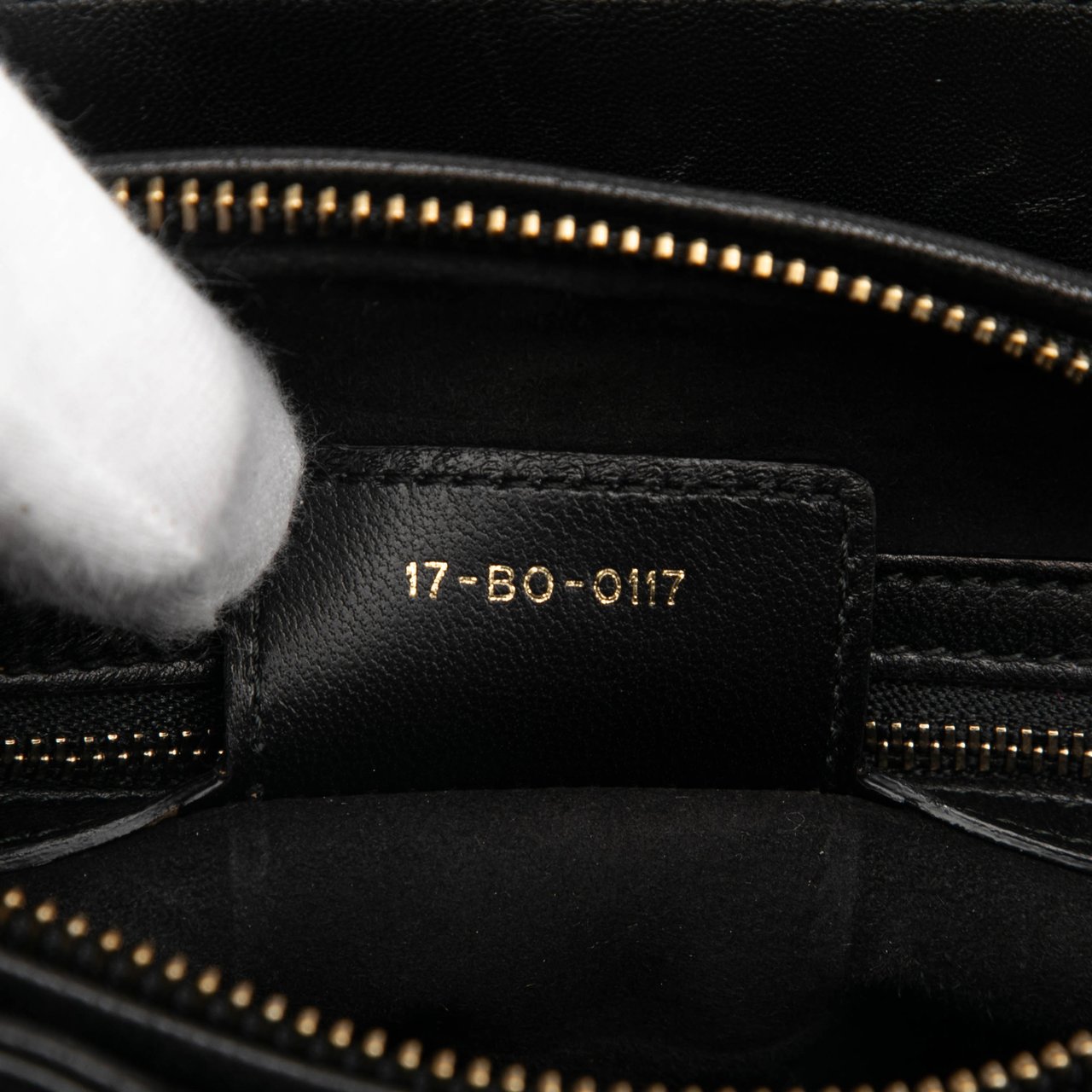 Dior Medium Lambskin Cannage Studded Supple Lady Dior Zwart