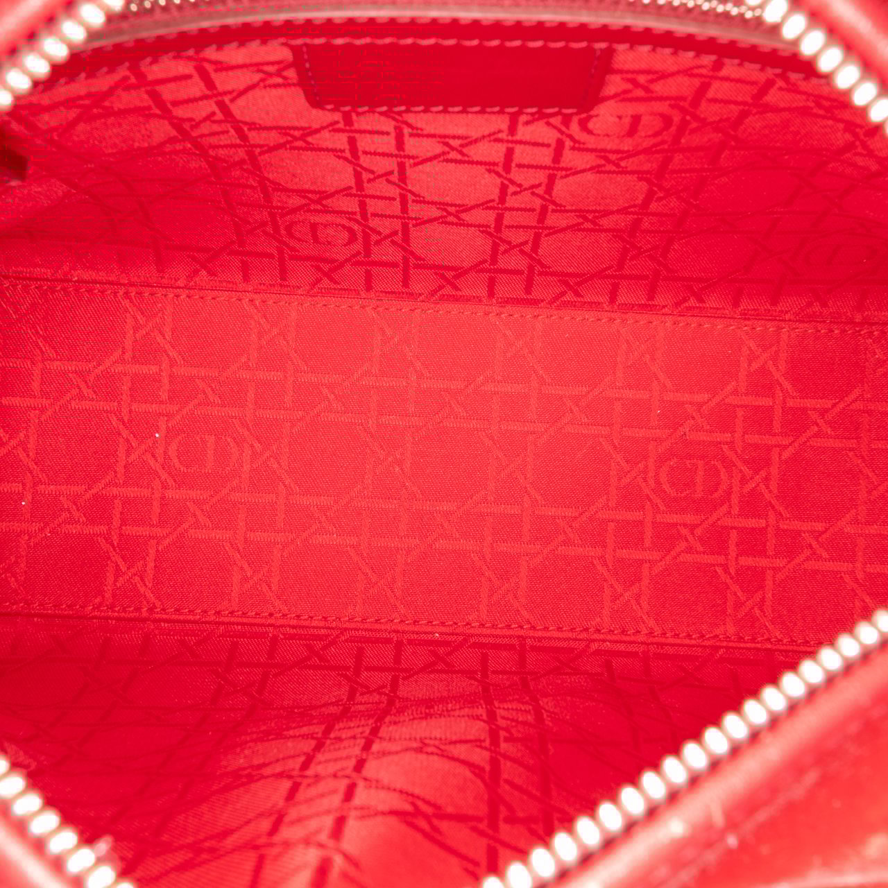 Dior Medium Patent Cannage Lady Dior Rood
