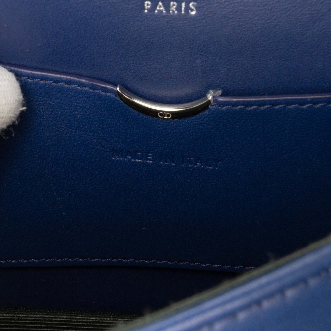 Dior Mini Lambskin Diorama Flap Blauw