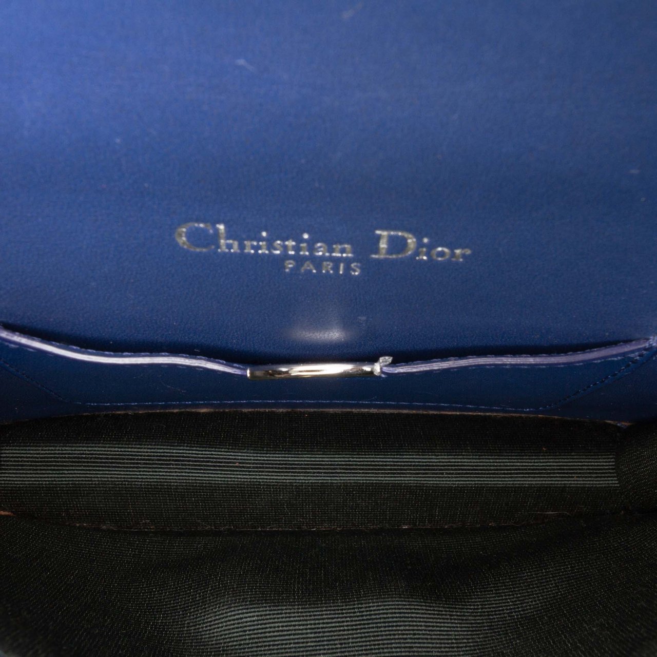 Dior Mini Lambskin Diorama Flap Blauw