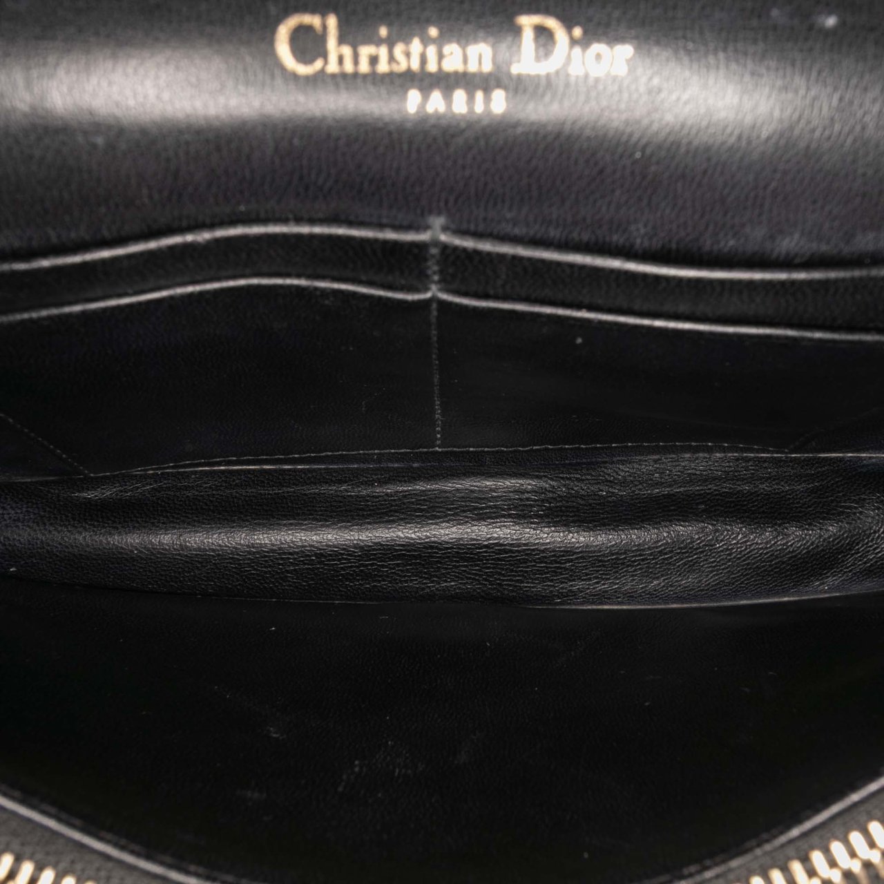 Dior Studded Calfskin Diorama Wallet on Chain Zwart