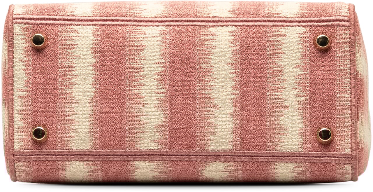 Dior Medium Embroidered Canvas D Stripes Lady D Lite Roze