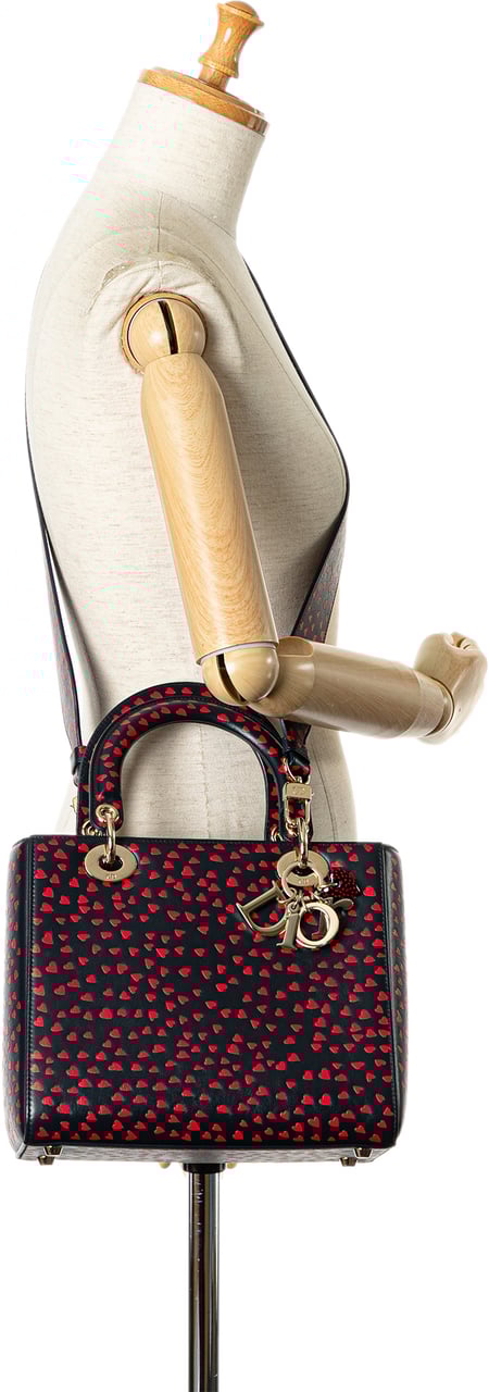 Dior Medium Calfskin I Love Paris Lady Dior Blauw