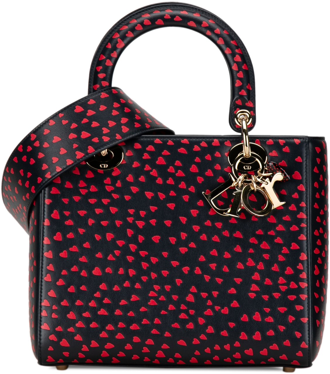 Dior Medium Calfskin I Love Paris Lady Dior Blauw