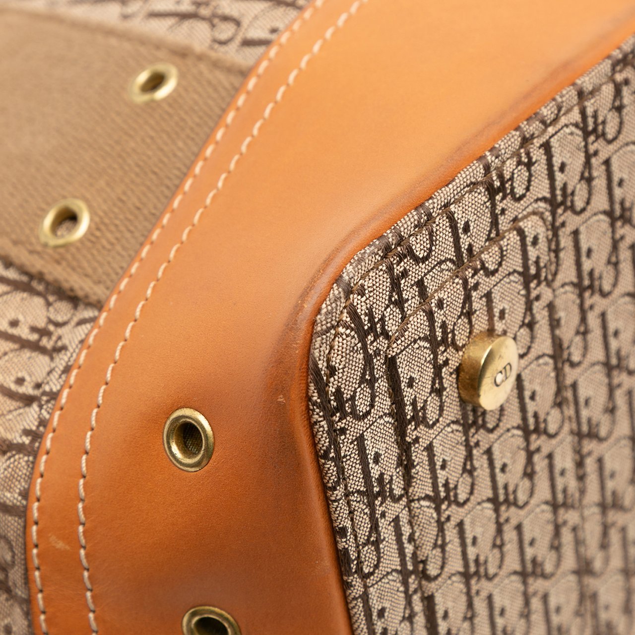 Dior Diorissimo Trotter Canvas Street Chic Columbus Tote Bruin