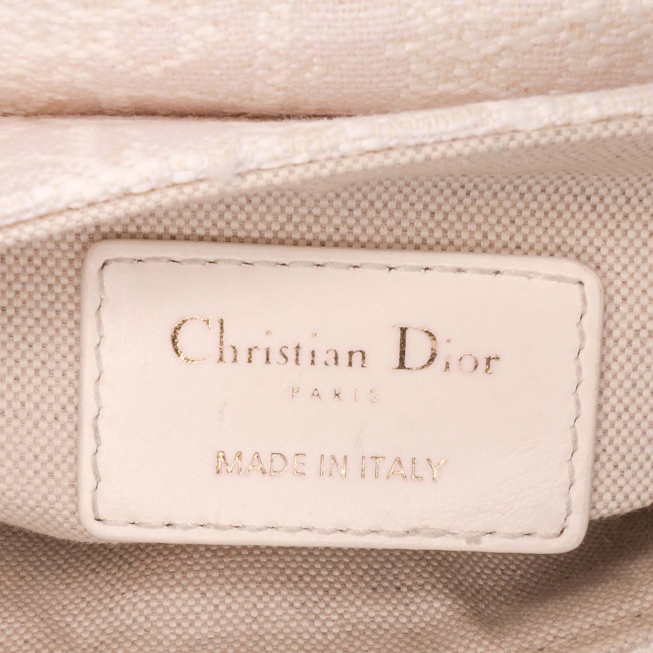 Dior Mini Oblique Canvas Saddle Bag Wit
