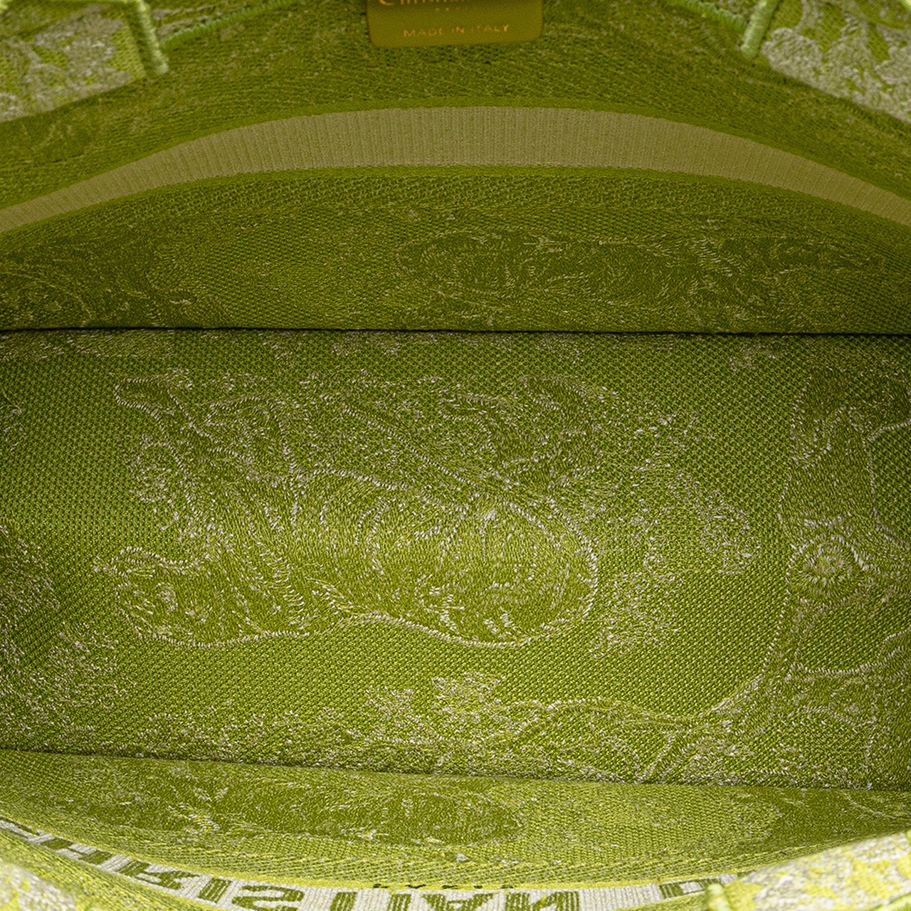 Dior Medium Canvas Embroidered Dioriviera Toile De Jouy Book Tote Groen