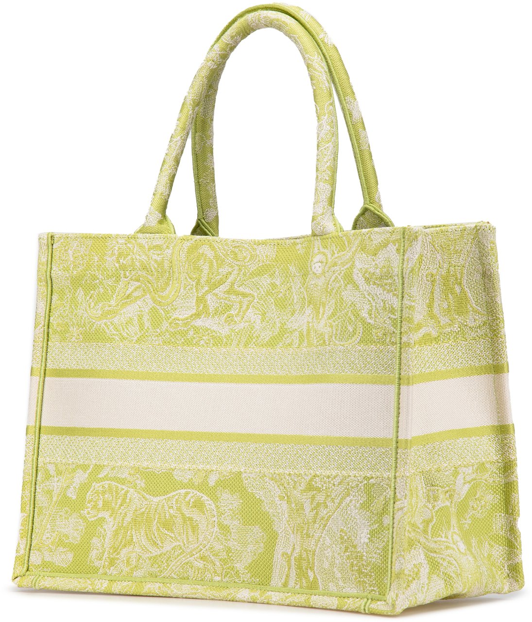 Dior Medium Canvas Embroidered Dioriviera Toile De Jouy Book Tote Groen