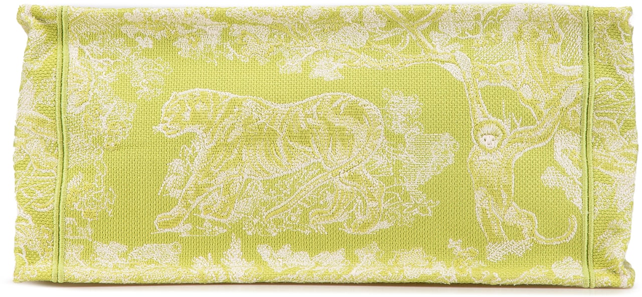 Dior Medium Canvas Embroidered Dioriviera Toile De Jouy Book Tote Groen