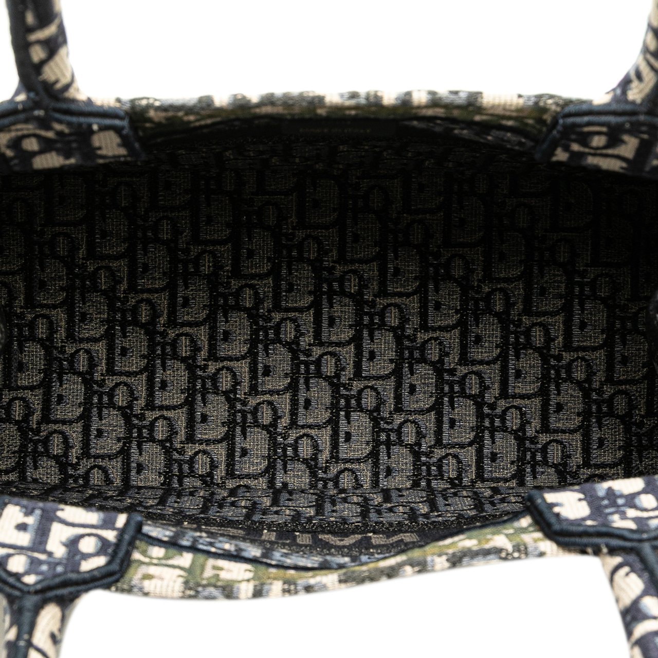 Dior Medium Oblique Canvas Book Tote Blauw