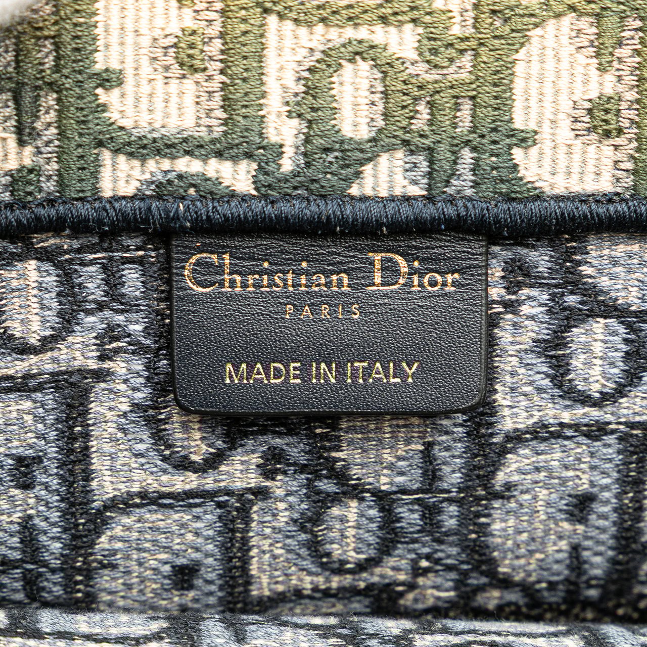 Dior Medium Oblique Canvas Book Tote Blauw