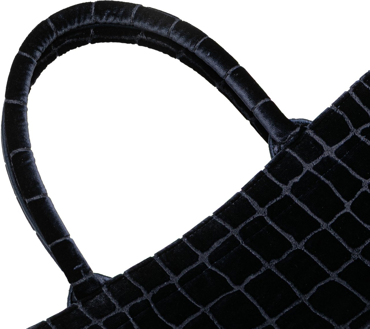 Dior Large Velvet Embossed Book Tote Blauw