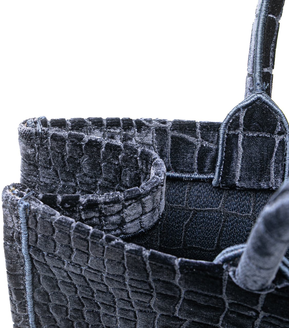 Dior Large Velvet Embossed Book Tote Blauw