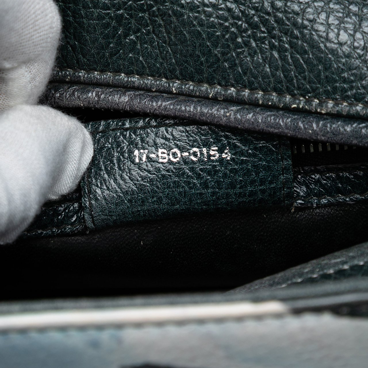 Dior Medium Deerskin Floral Print Lady Dior Groen