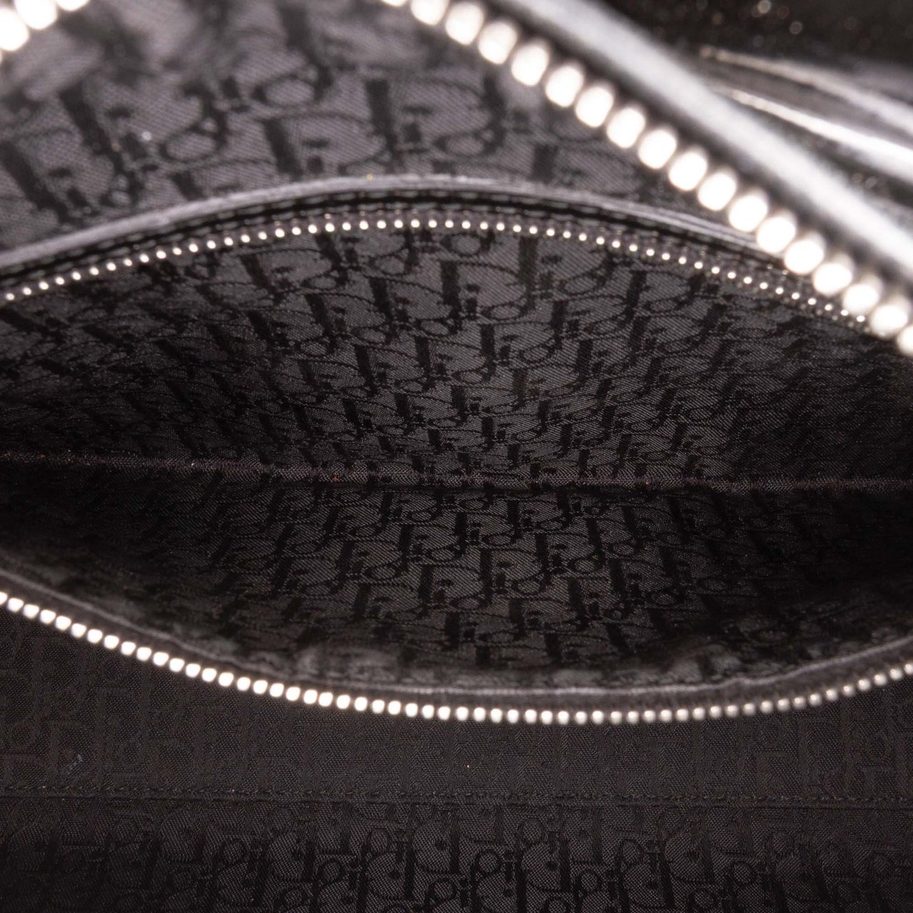 Dior Large Patent Cannage Lady Dior Zwart