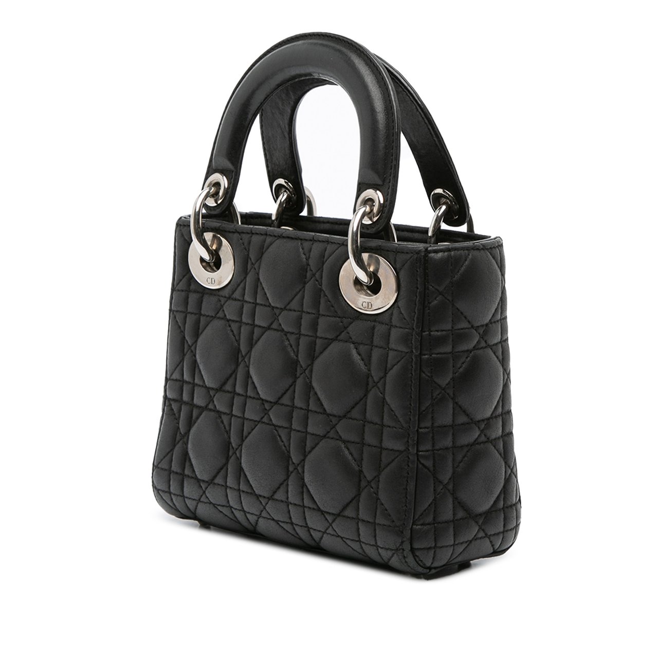 Dior Mini Lambskin Cannage Lady Dior Zwart