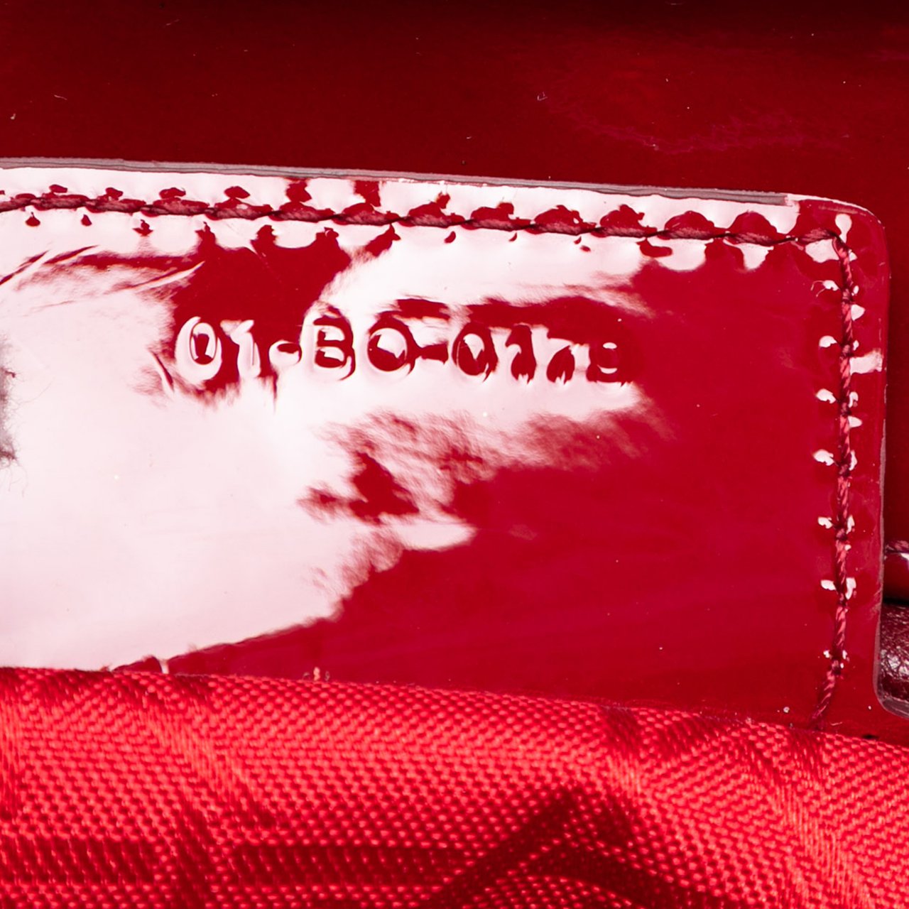 Dior Medium Patent Cannage Lady Dior Rood