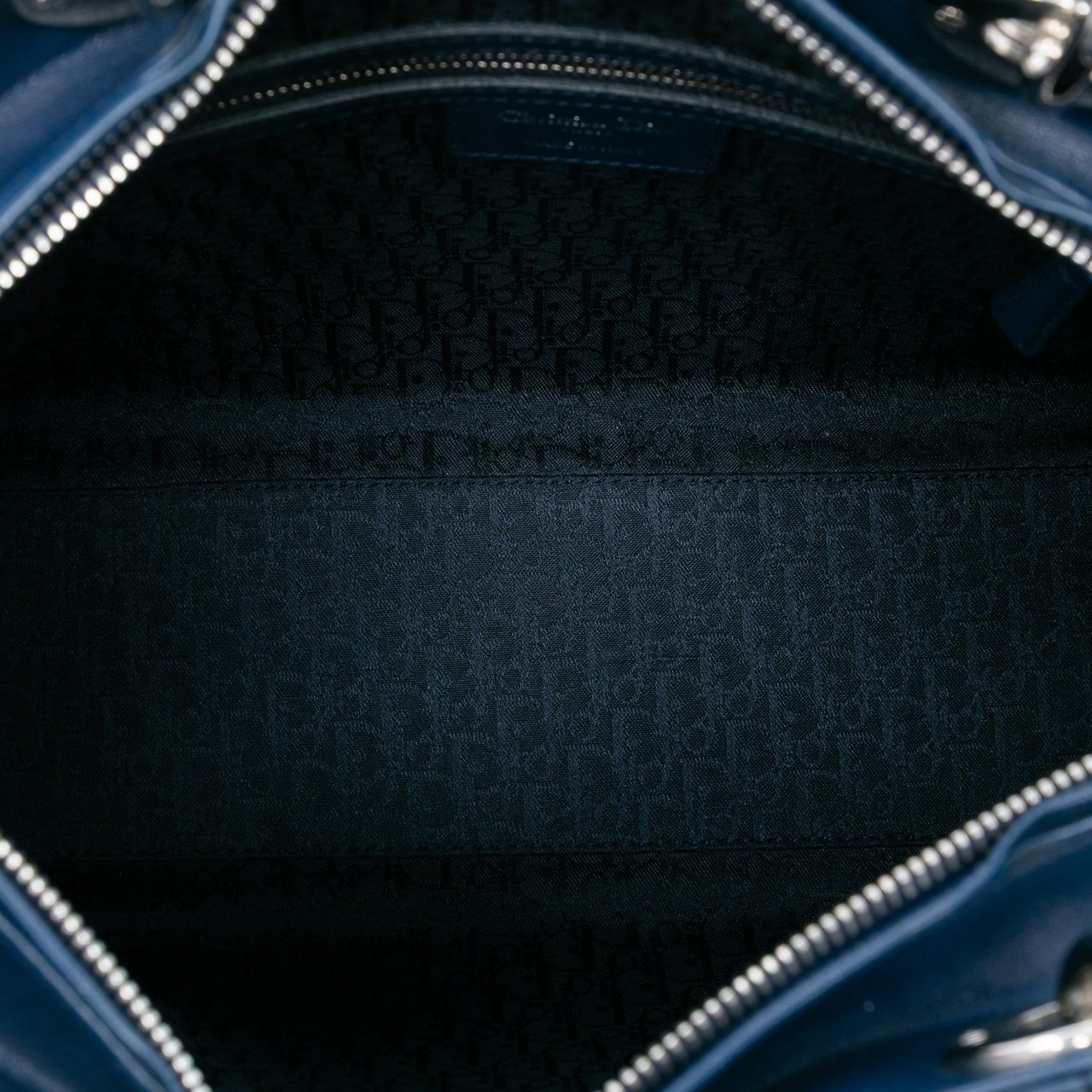 Dior Large Lambskin Cannage Lady Dior Blauw